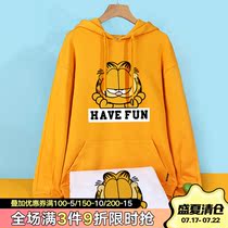 2021 autumn and winter new garfield sweater female couple with velvet thickened Korean version loose trend ins jacket