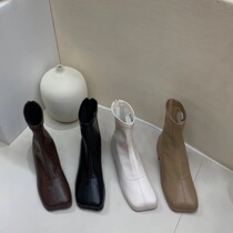 Ugly Meneva Eva Head Slim Boots Women Ins Tide 2020 Autumn New Inn Wind 100 Hitch Martin Boots Mango Head Short Boots