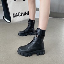 Europe station stars with the same paragraph 20 new Martin boots muffin bottom Inron blower car pocket bag short boot female tide