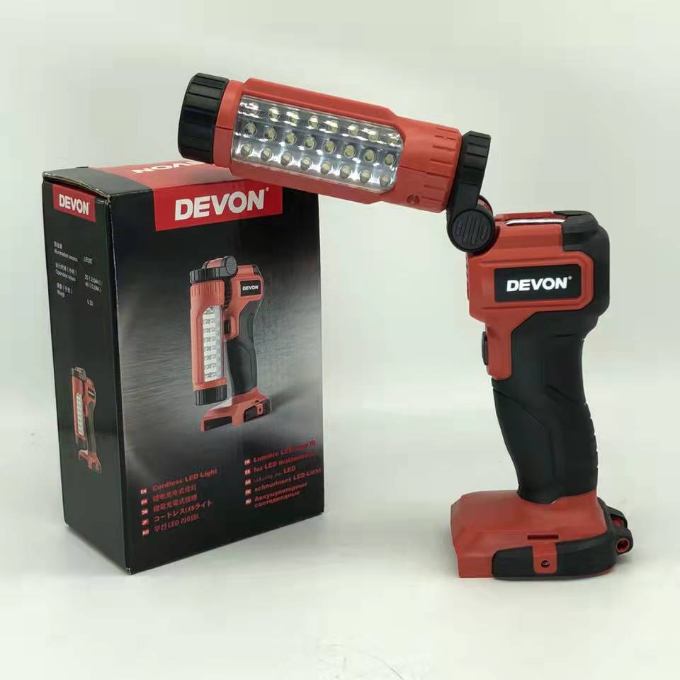 DEVON has a large 20V lithium battery rechargeable hanging light home camping LED light 40 hours endurance 5521