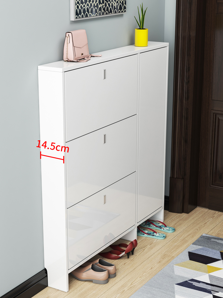 Shoe cabinet Household doorway outside corridor storage entrance cabinet Ultra-thin tipping bucket Economical light luxury 15cm space saving