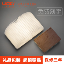 Woody book light Creative folding flip led night light Bedroom Birthday Valentines Day 520 Christmas gift girlfriend