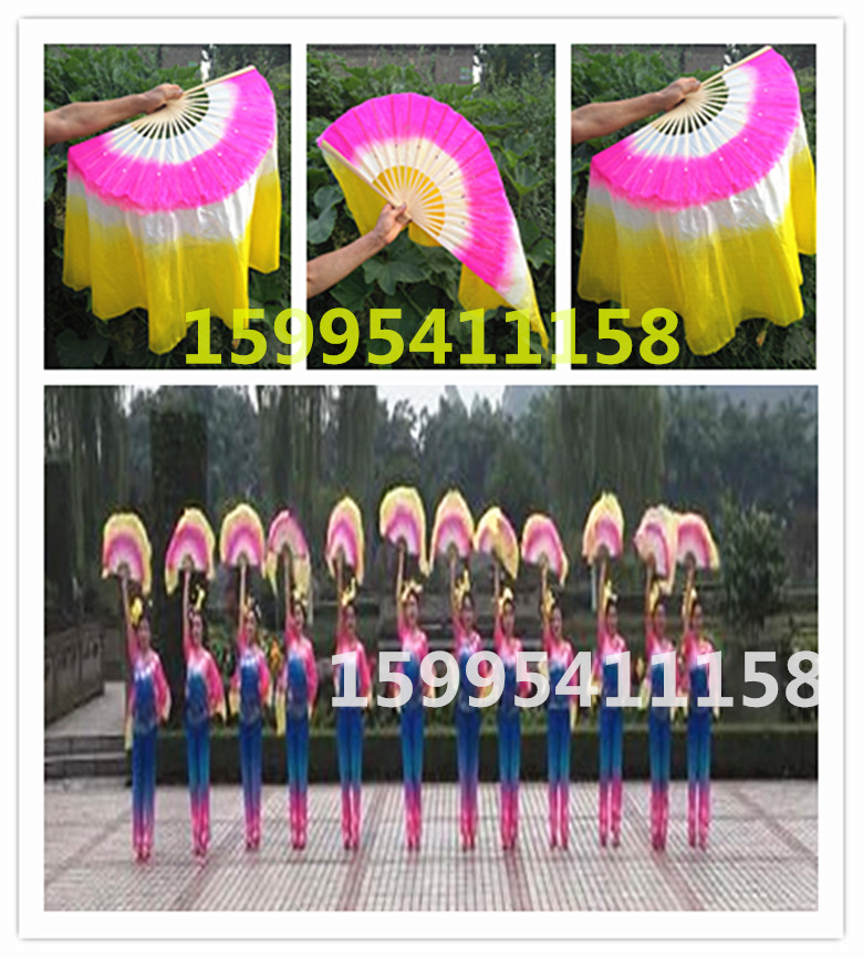 Original Sichuan boxwood pole dance fan square fitness dance folk dance fitness Yangko fan dance fan
