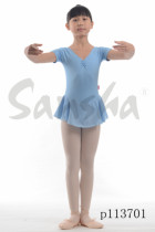 SANSHA Short sleeve body suit Half skirt Dance suit Grading suit Ballet training suit P113701