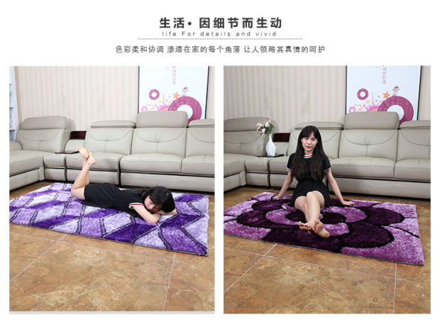 chương trình khuyến mãi đặc biệt thời trang lụa Hàn Quốc thảm hiện đại nhỏ gọn hình chữ nhật phòng thảm sống bàn cà phê phòng ngủ thảm hoa văn - Thảm thảm ngủ