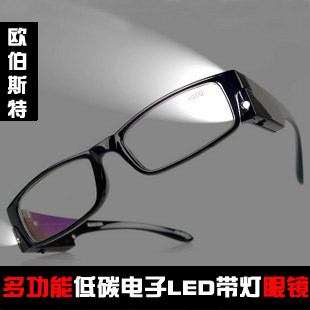 LED low carbon reading glasses lighting glasses Filial piety parents reading glasses Resin reading glasses with LED light glasses