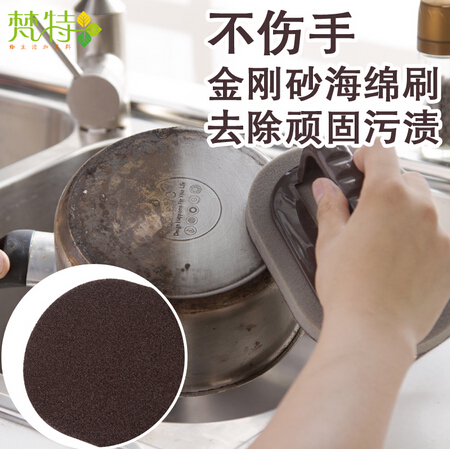 Nano Diamond Sands Amazing Magic Wipe Sponge Wipe Scale Clean Sponge Except Iron Rust Decontamination Sponge With Handle