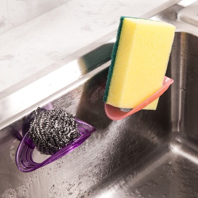 Kitchen Shelve Suction Cup Wall-mounted Corner Rack Sink Sponge Drain Rack Kitchen Supplies Small Items Shelf Storage shelf