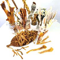 Monster rabbit spine bullwhip horse meat horse tendon grinding Rod tooth cleaning bone resistant to bite real bone natural air-dried dog snacks