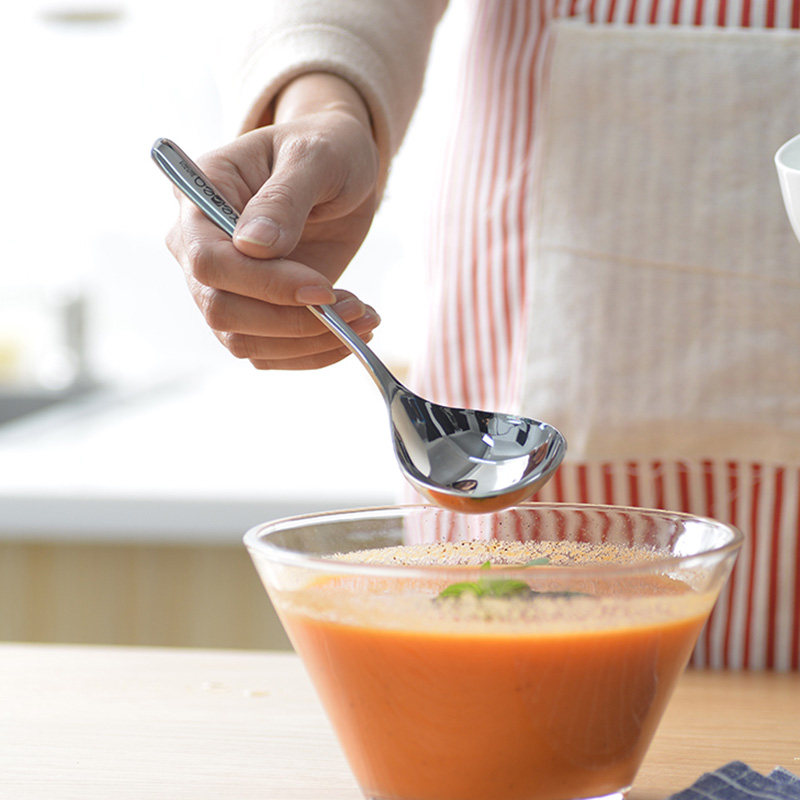 304 stainless steel spoon household hot pot spoon set long handle soup spoon porridge spoon porridge spoon hotel dining room tableware