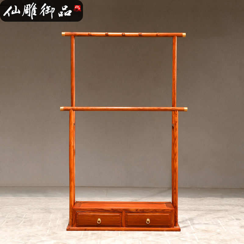 Mahogany coat rack new Chinese style hanger floor bedroom furniture rack hanger hat rack bag rack