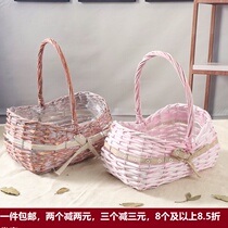 Rattan new style Linyi Yilin craft willow portable woven flower arrangement small flower basket decorative ornaments handmade basket