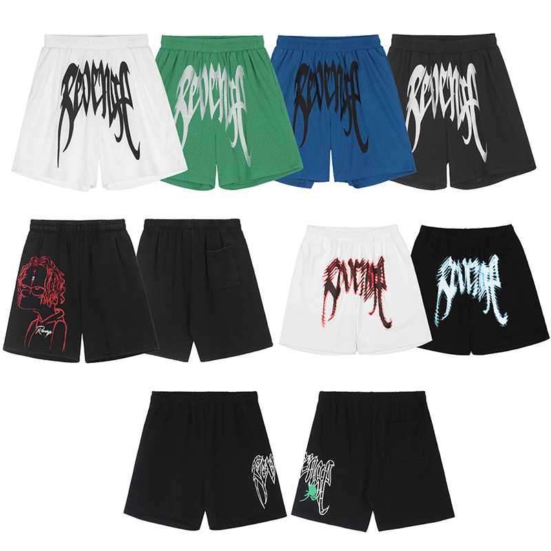 Revenge Xxxten Embroidered Shorts Summer Men's American Style Five-Point Shorts Loose Breathable Casual Basketball Shorts