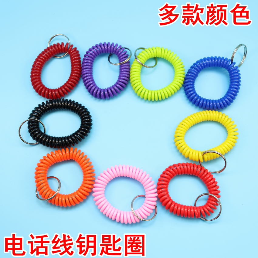 Large spring female thick plastic head rope Bathroom locker Telephone line Keychain tag bracelet Hair ring