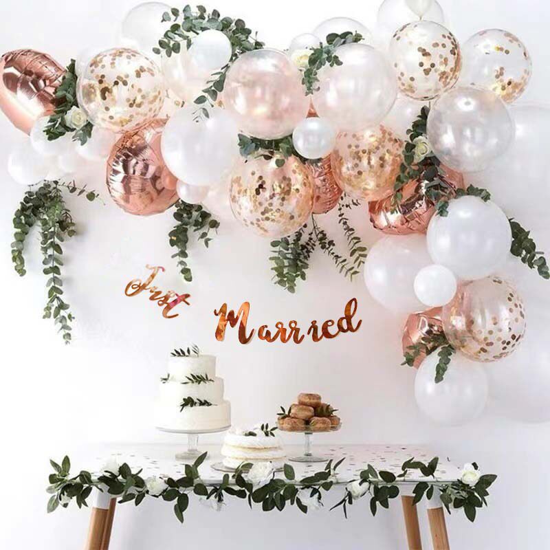 Romantic Creative Nets Red Ins Wind Wedding Balloons Package Cours White Wedding House Valentine's Background Scene Decorations
