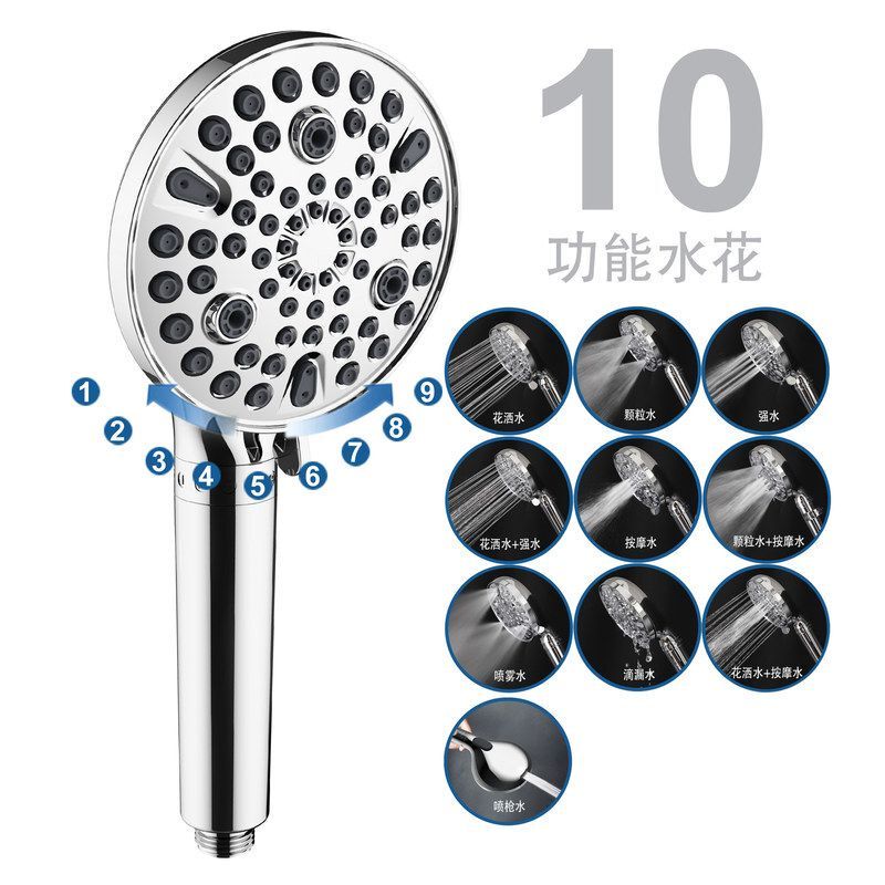 American-Style North American United States Canada United Kingdom Thailand Coarse Pore Soft Water Filtration Water Purifier Shower Head Large Panel Universal