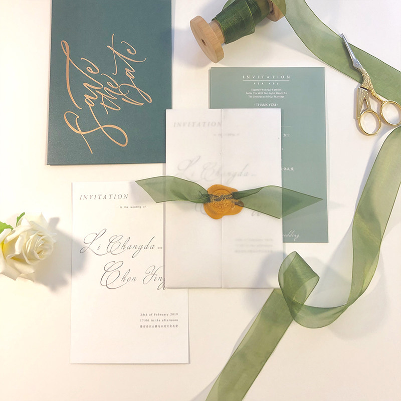 Play paper Home-Customizable text Simple invitation printed photo Simple wedding invitation Wedding card Thank you card with envelope