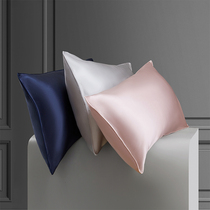 Masterpiece Mulberry Silk Pillow Headgear Fashion Pro-Skin Real Silk Pillowcase Pair AB Face Home 48 48 * 74cm-Pole
