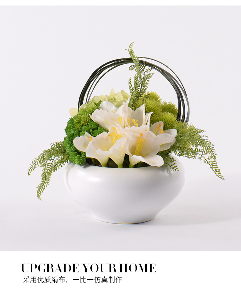 I and contracted callas dried flower simulation flowers, ceramic vases, flower hotel mock up room sitting room false furnishing articles