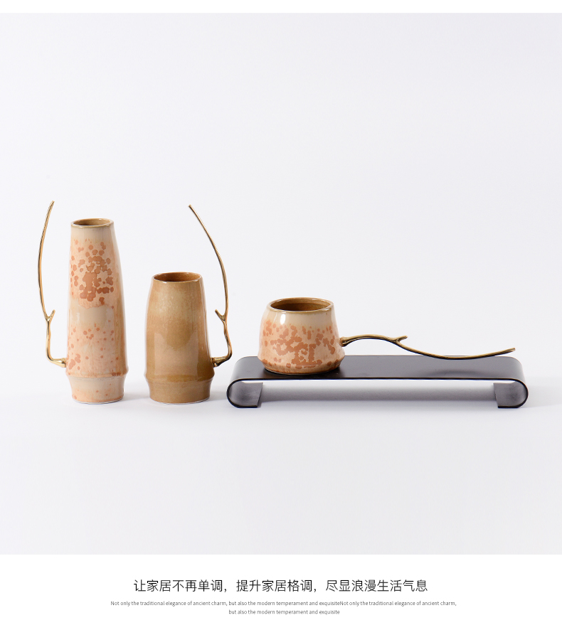 Art BeiZi new Chinese style living room home furnishing articles ceramic vases, flower implement home TV ark, teahouse soft adornment