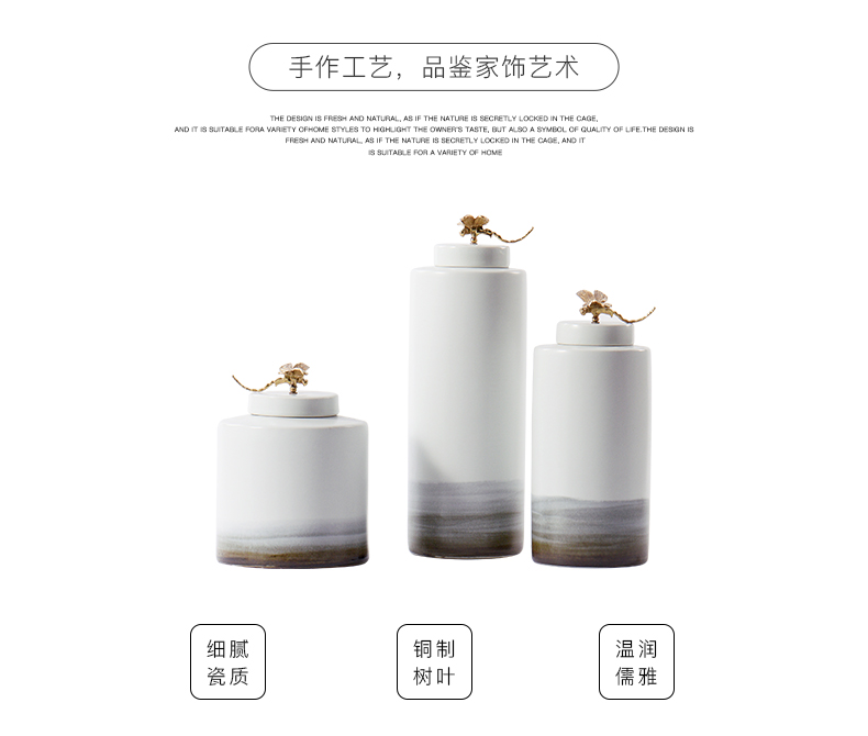 The New Chinese ceramic art BeiZi storage tank ink inferior smooth white household act the role ofing is tasted brass butterfly soft outfit desktop furnishing articles