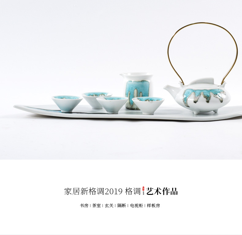 New Chinese style example room teahouse study desktop furnishing articles creative ceramic soft outfit I and contracted sitting room tea set