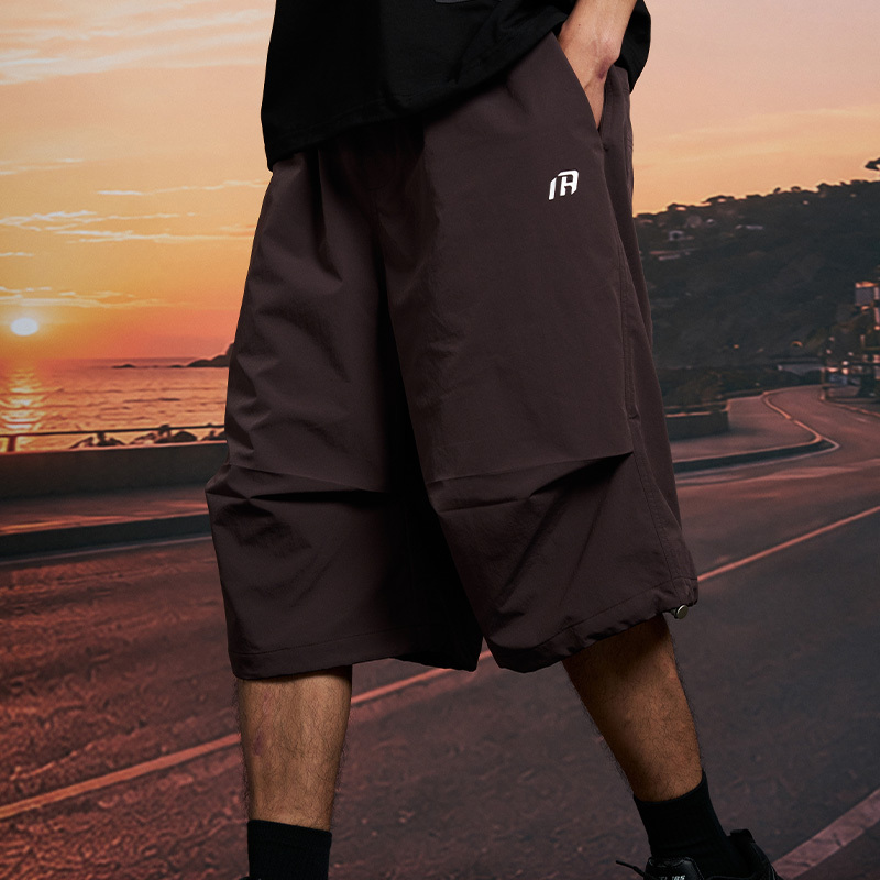 Gastation Pleated Cropped Pants, Versatile for Sports and Everyday Wear, with Adjustable Cuffs, Lightweight and Loose-Fitting for Summer