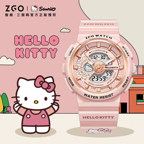 Hello Kitty, водонепроницаемые детские цифровые часы, женский стиль, для средней школы
