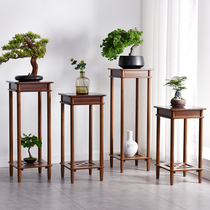 Chinese flower shelf rack indoor living room floor flower pot shelf flower table decorating rack TV cabinet sideswing piece ornament