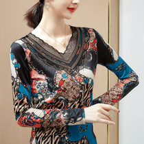 Long sleeve autumn new national standard modern ballroom dance hollow Latin dance Lady high stretch jacket square dance suit