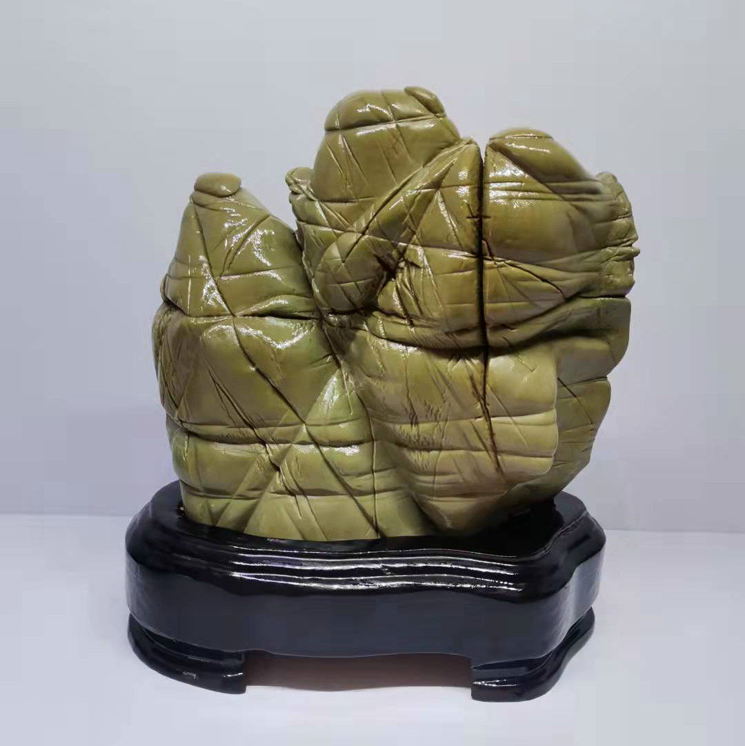 Pine stone natural raw stone furniture home office chimney fixtures town stone ornamental pine jade fixture