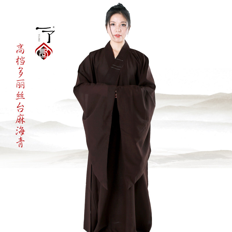 Haiqing is serving a brand of monk's clothes for men and women with the same Taiwanese numb yarn Four Seasons Children's children and children's children Heiqing