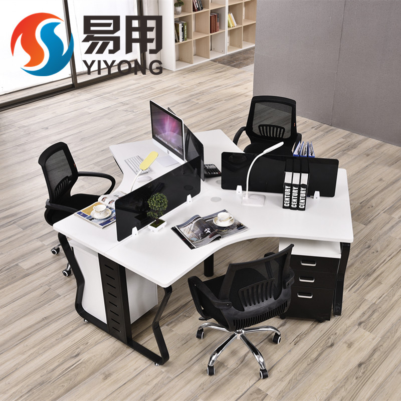 Desk simple modern 3 5 6 person staff screen card holder computer desk multi-seat staff table and chair combination