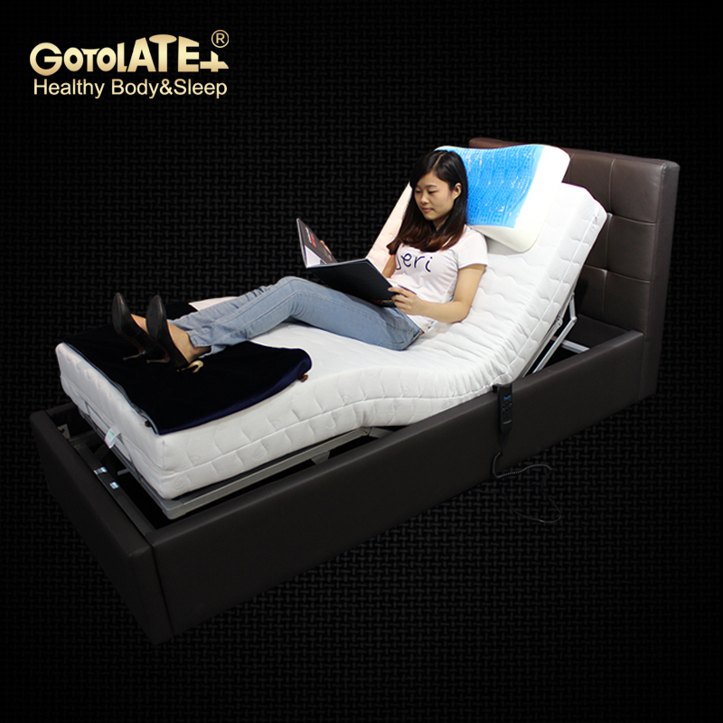 Godolatex Song Lace Latex Electric Lift Bed For Lunch Break Bed Linen Bed Intelligent Massage Bed 90x200cm