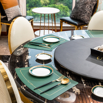 Nordic Leather Western Dining Mat Waterproof Anti Oil Home Light Lavish American Table Mat Anti-Burn Insulation Mat Dish Mat Bowl Mat