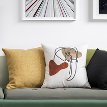 Holding Pillow Sofa Living-room Modern Pure Color Bedside Office Cushions with pillow cover without core Nordic leaning back cushion backrest cushion