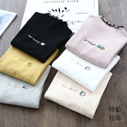Áo thun cotton bé gái dày cổ cao chạm đáy áo thun dài tay áo thun thu đông cho bé áo thun cho bé gái 2 tuổi