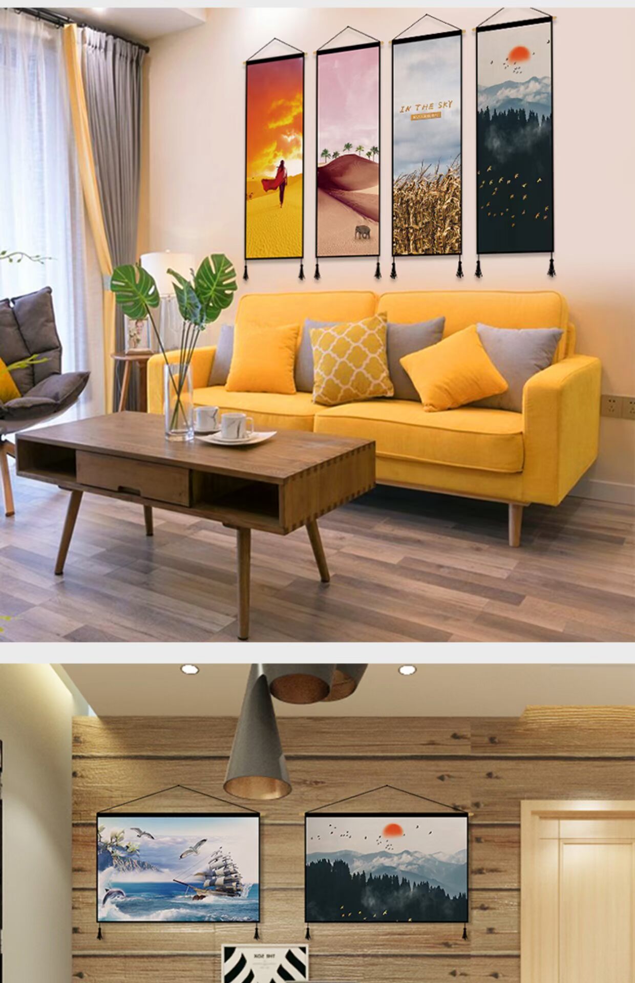 vẻ đẹp tự nhiên bức tranh vải phòng khách giường ngủ khách sạn sơn trang trí và bữa sáng ở tấm thảm trang trí hộp sơn mét khối - Tapestry thảm trang trí phòng khách