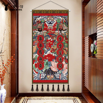 Chinese style large tapestry hanging cloth art cloth painting hanging cloth living room porch decoration painting homestay renovation restaurant wall painting