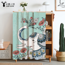 Punch-free cabinet Shade Curtain-washing machine sunscreen Sun Rail Curtain cabinet wardrobe door blinds adorned with ugly blinds