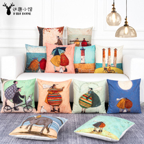 Warm family living room sofa pillow pillow office waist protection bed back cushion soft bag waist pillow removable and washable customization