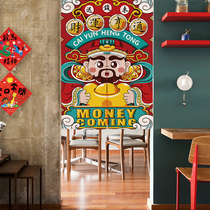 Modern Chinese Cloth Art Door Curtain bedroom Half-curtain Kitchen Xuanguan Partition Curtain Winter Warm Windproof Hanging Curtain Wind water curtain