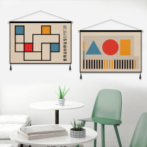 Nordic geometric abstract fabric hanging painting simple room decoration tapestry wall background cloth bedroom bedside hanging cloth