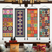 Bohemian tapestry fabric hanging painting Wall decoration painting Living room bedroom tapestry cloth painting Bed and breakfast decorative wall painting
