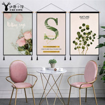 Flower green plant fabric hanging painting meter box cover cloth live broadcast background wall decoration painting restaurant Tapestry ins hanging cloth
