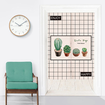 Small Fresh Door Curtain Cloth Art Partition Curtain Home Bedroom Curtain decorated Kitchen Half-curtain toilet Toilet Wind water curtain