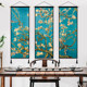 New Chinese style fabric decorative painting living room porch decoration tapestry sofa background wall hanging painting triptych wall painting mural
