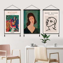 Creative hanging canvas art ins hanging cloth Matisse net red background wall cloth rental house transformation bed and breakfast Decorative tapestry