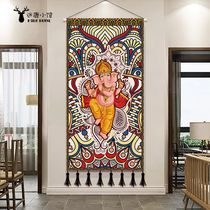 Southeast Asia Thai-style elephants hanging cloth background cloth Living room Xuanguan cloth Art Deco hanging painting Wall cloth folk hangover tapestry Customized