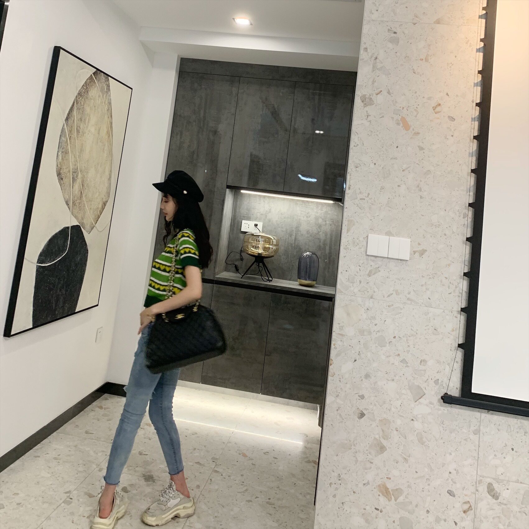 chic trendy slimming ripped jeans for women 2021 Spring and Autumn, Hyuna style 9-inch pants from Dongdaemun, South Korea pic 45